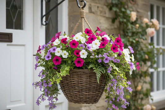 A small hanging basket for the front door